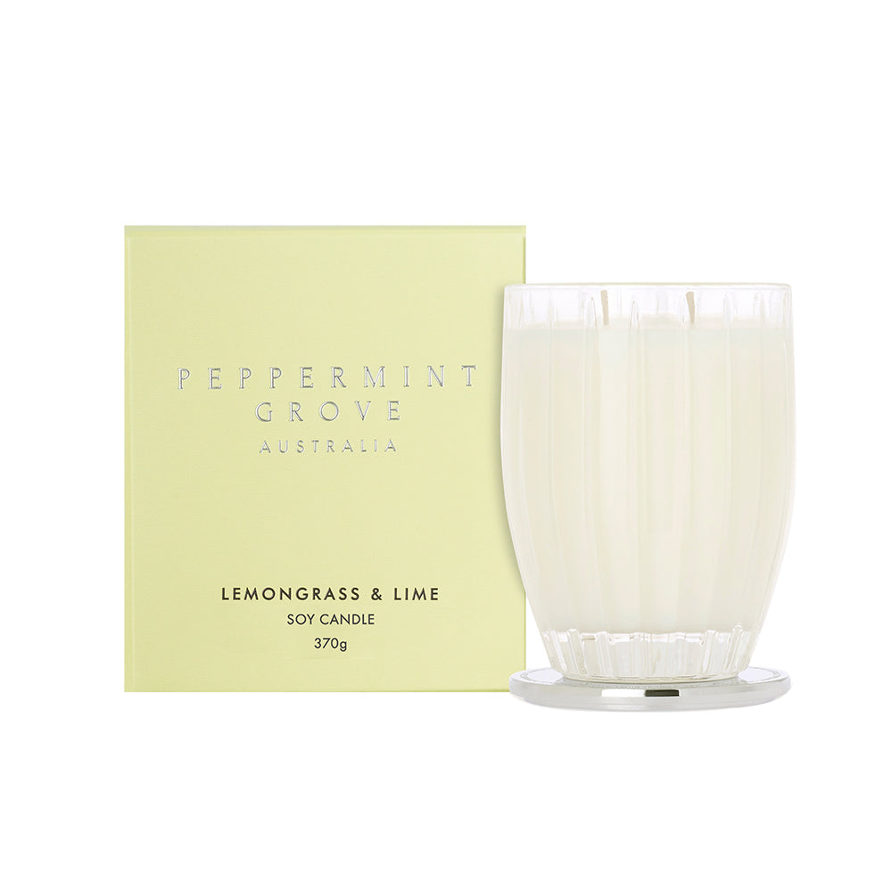 Peppermint Grove Lemongrass & Lime Soy Large Candle 370g