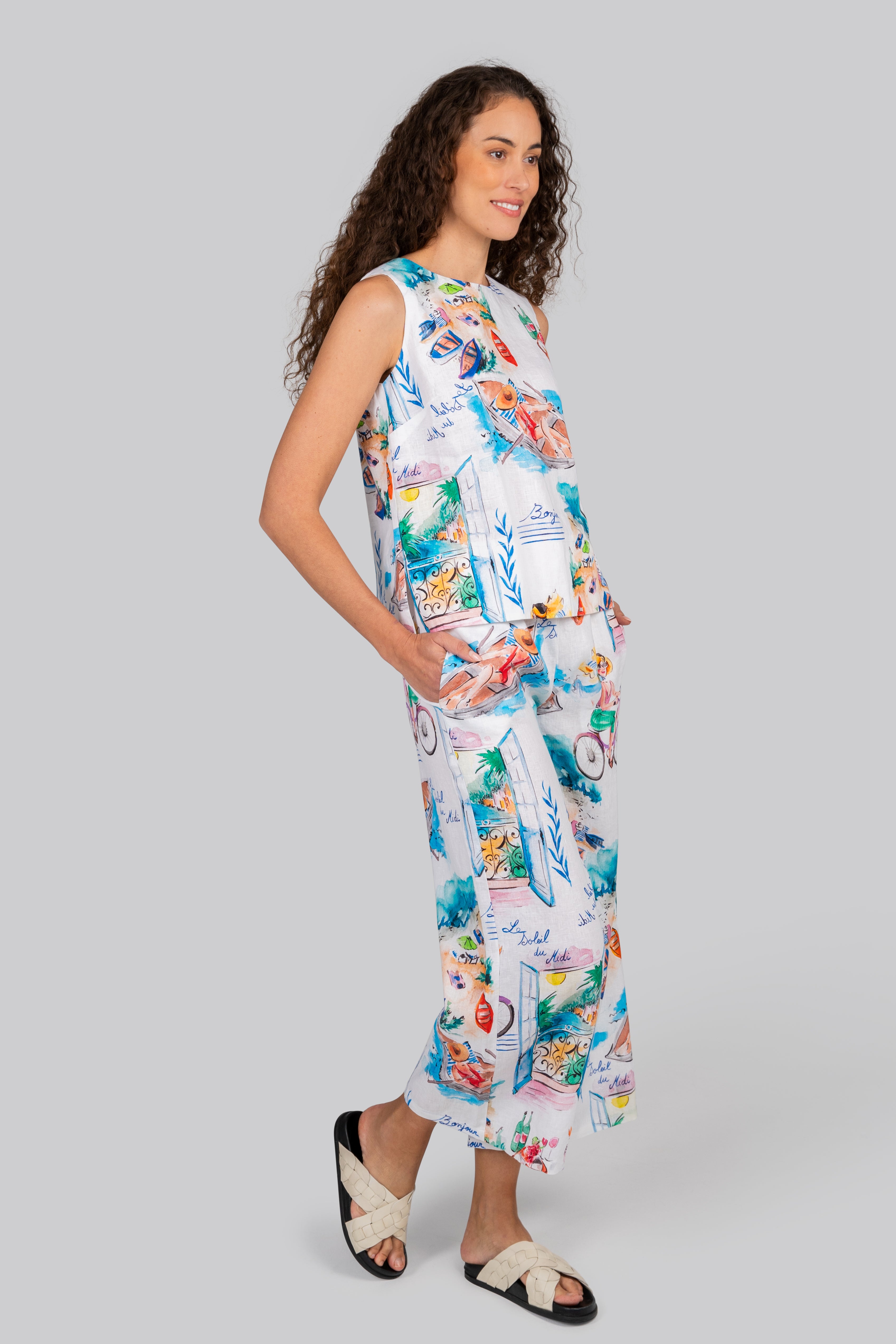 Kaleido Drawstring Pant - French Fiviera