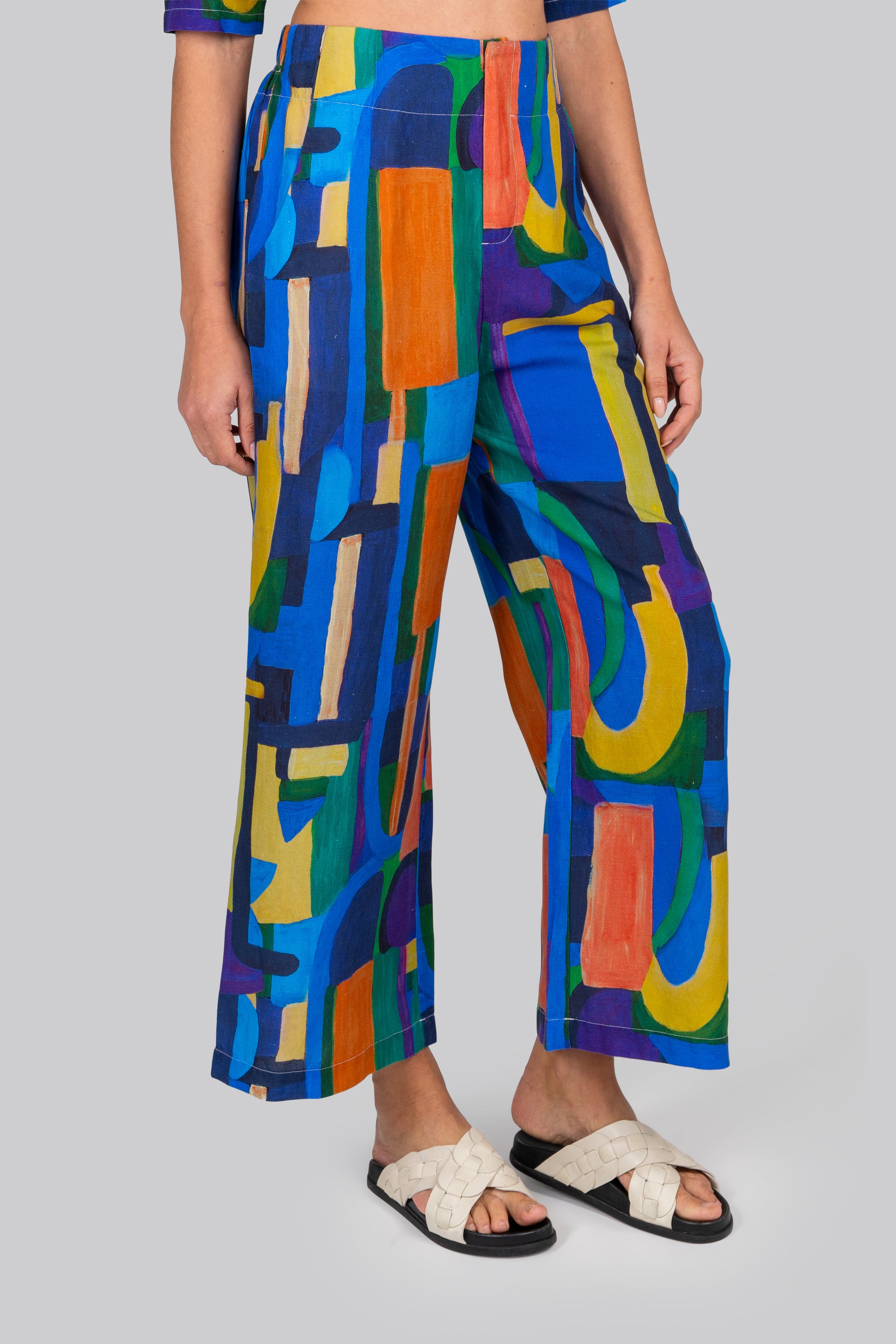 Kaleido High Waisted Pant - Abstract Print