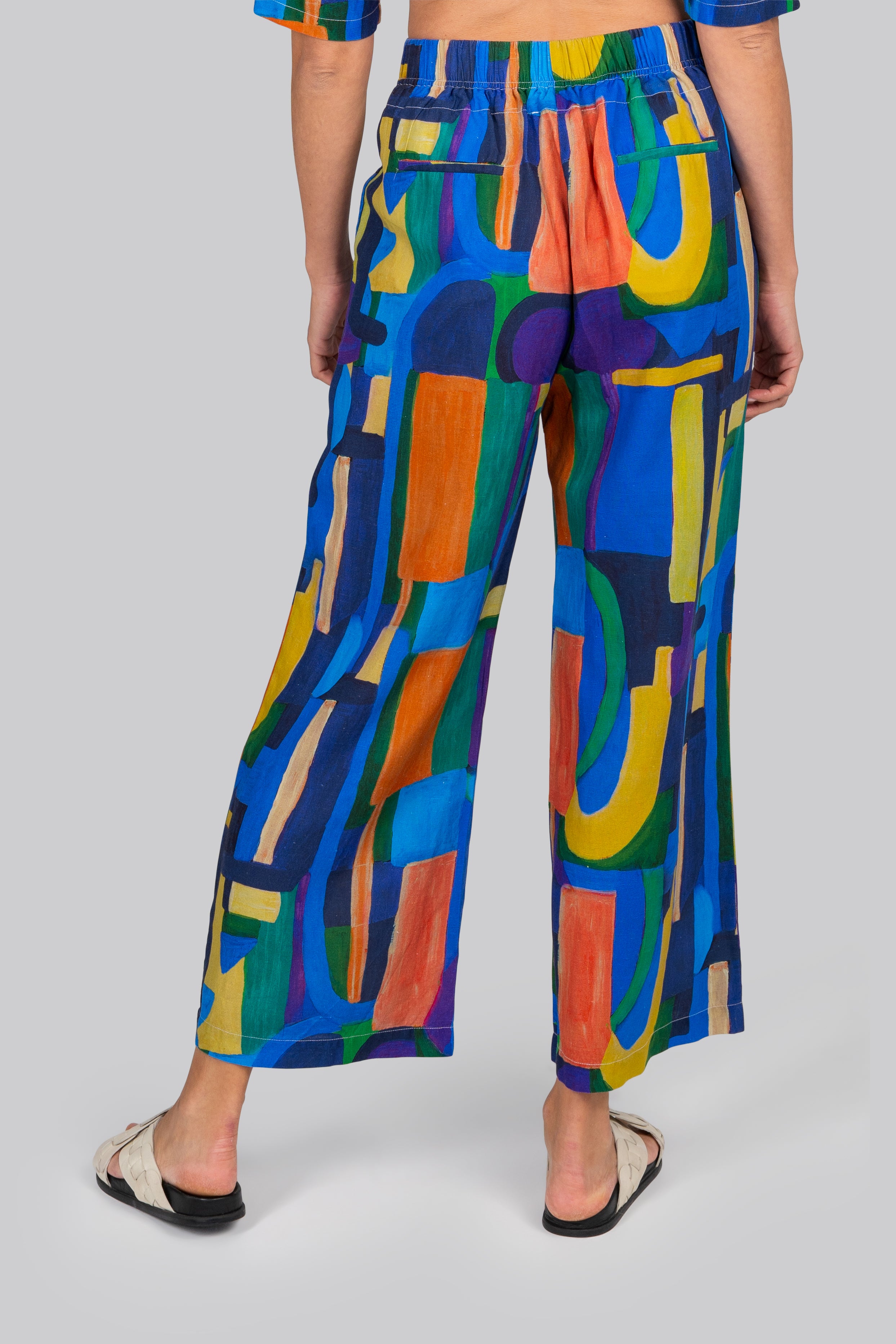 Kaleido High Waisted Pant - Abstract Print