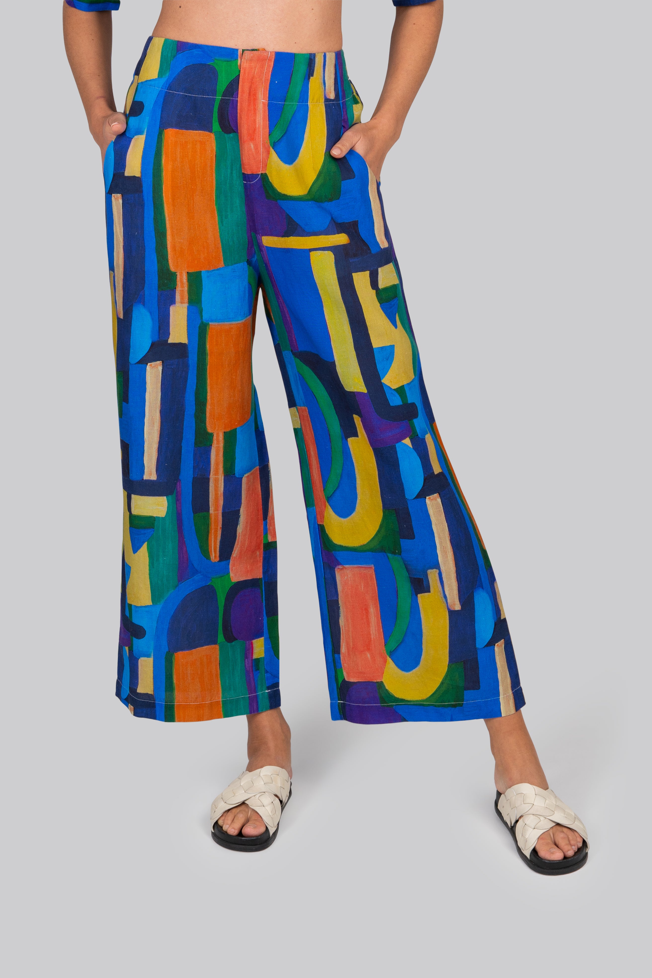 Kaleido High Waisted Pant - Abstract Print
