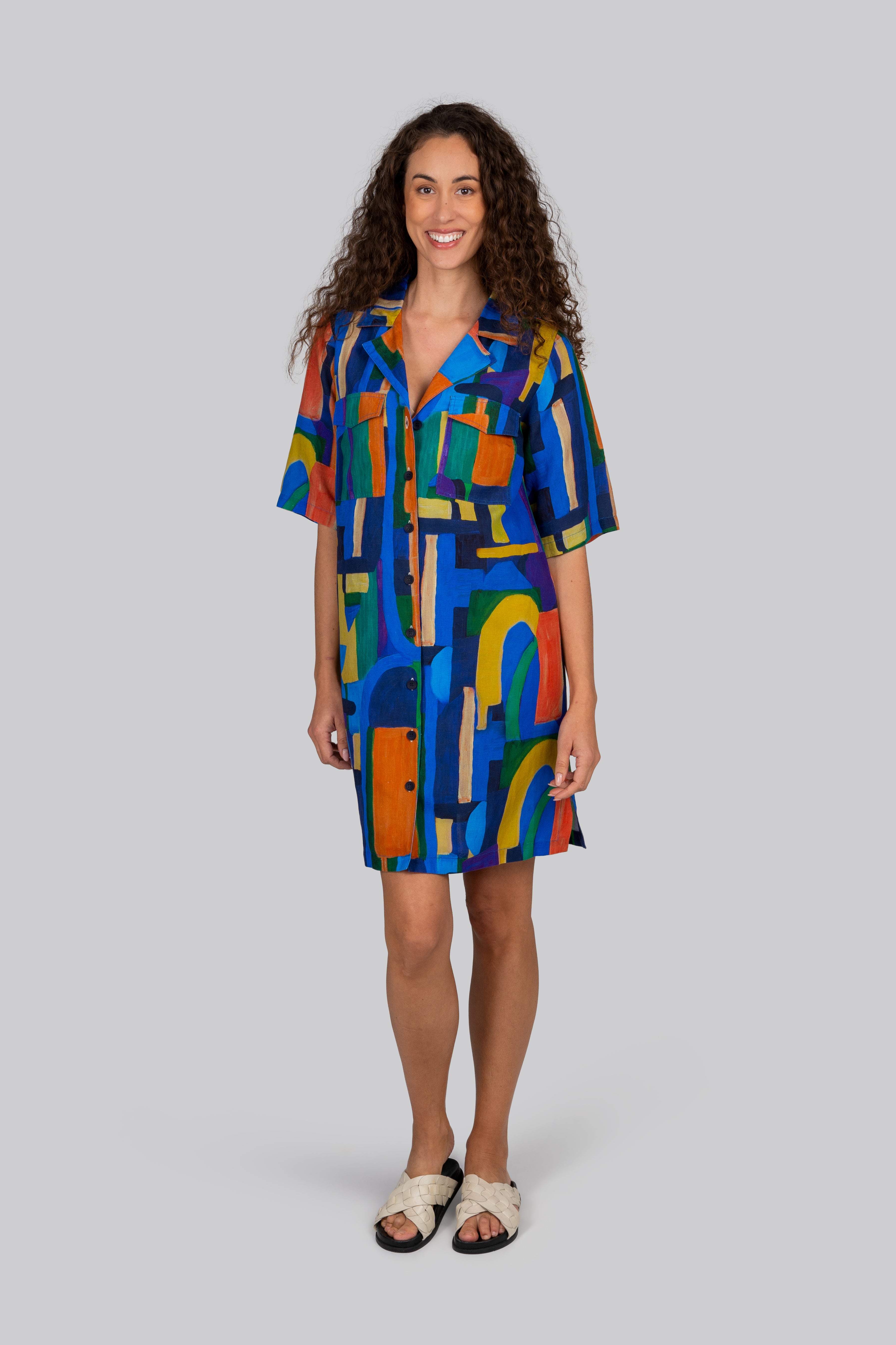 Kaleido Safari Dress - Abstract Print