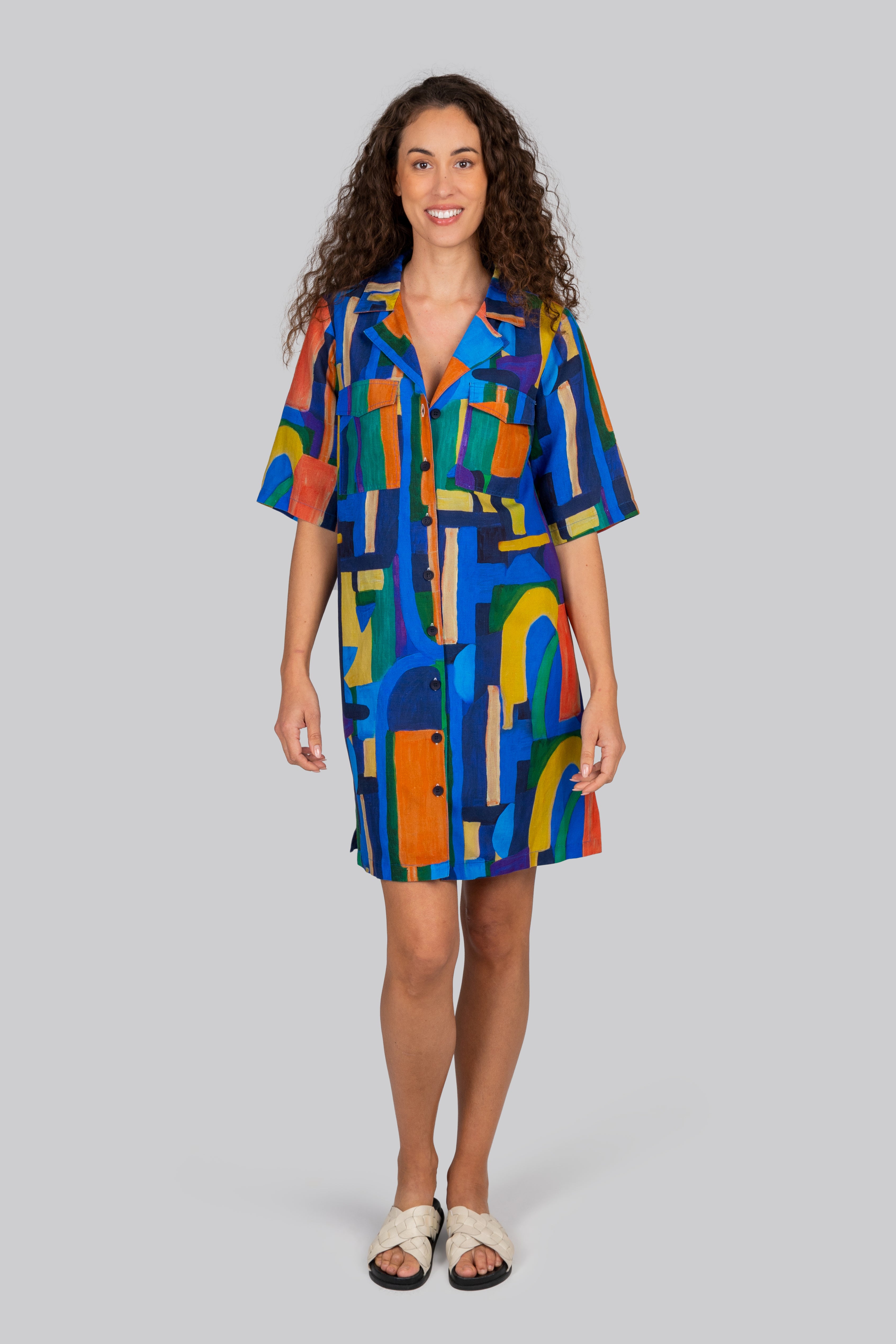 Kaleido Safari Dress - Abstract Print