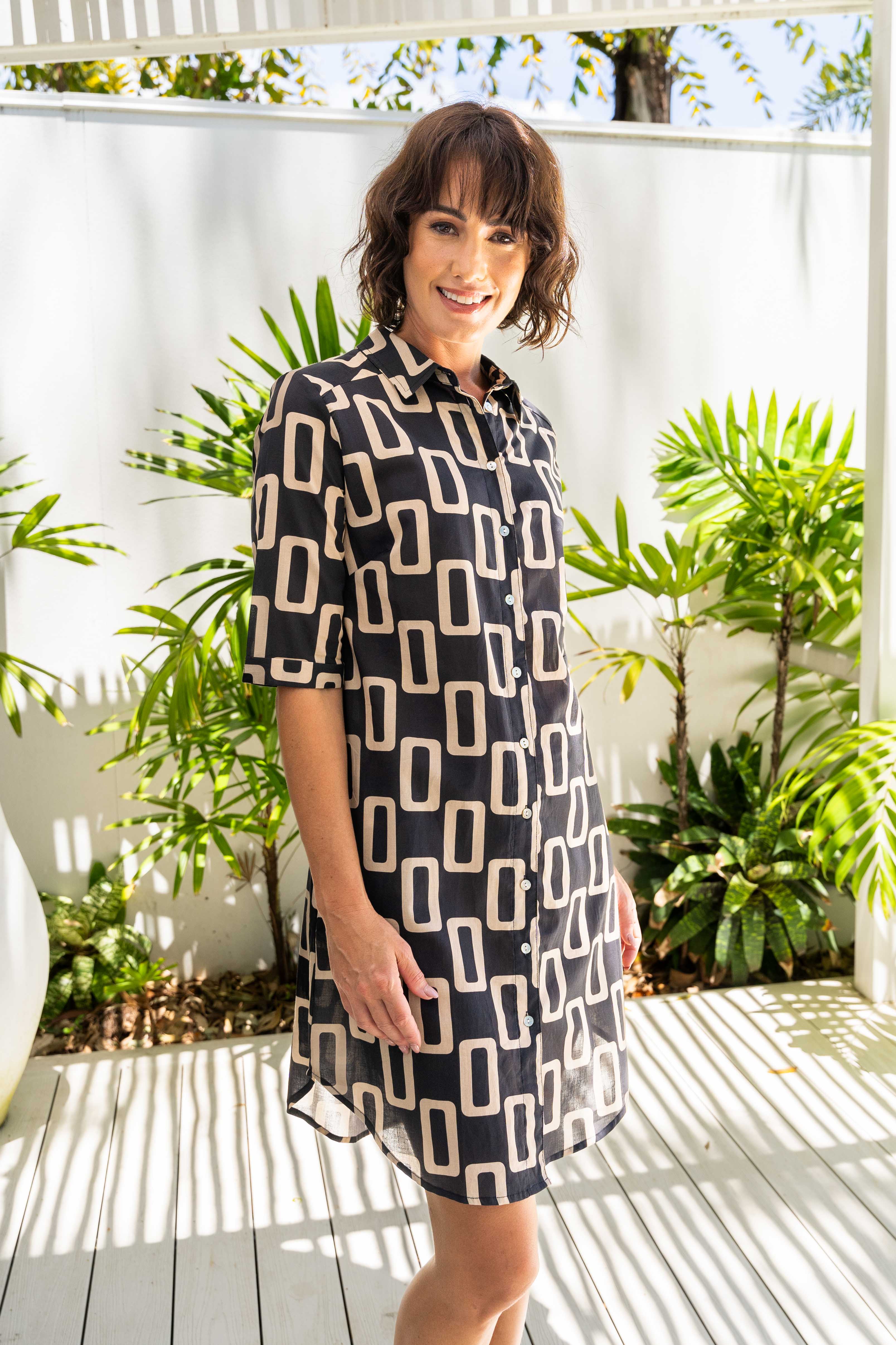 See Saw Shirtmaker Dress - Geo