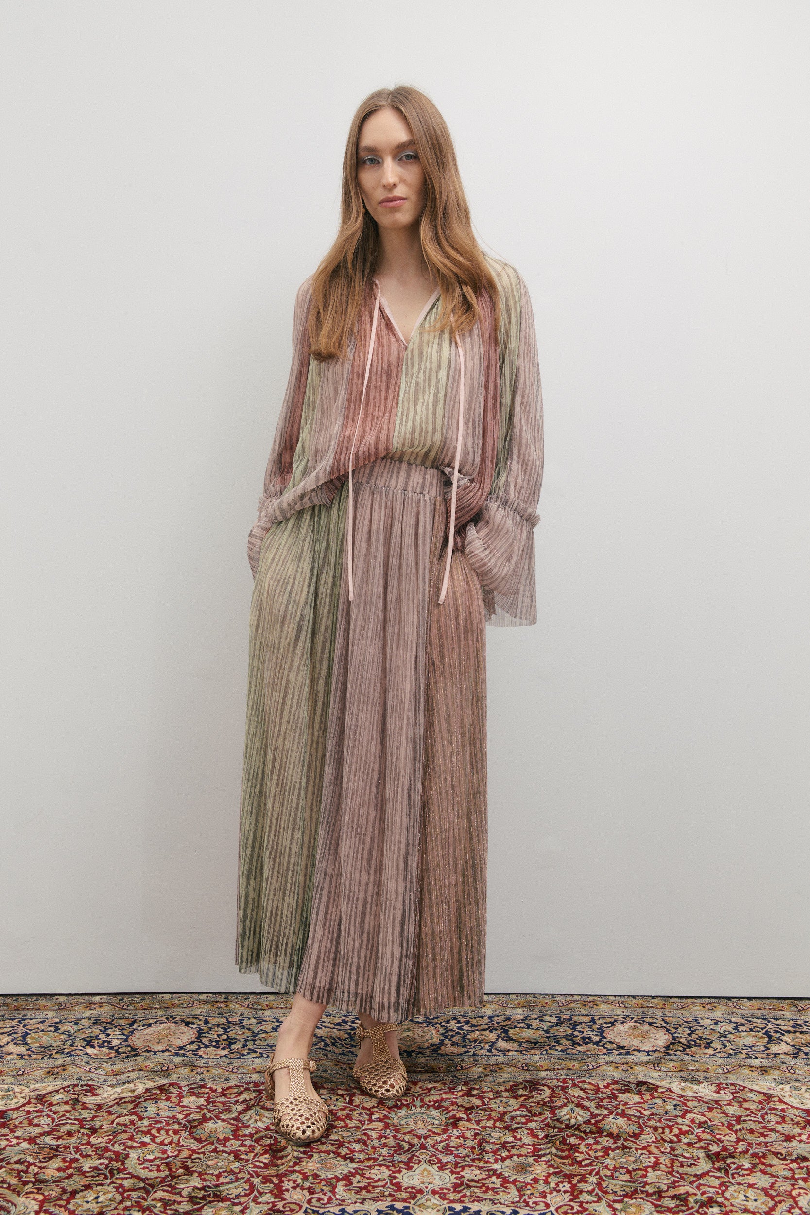 Maevarii Crystalline Blouse - Shimmering Dawn Light