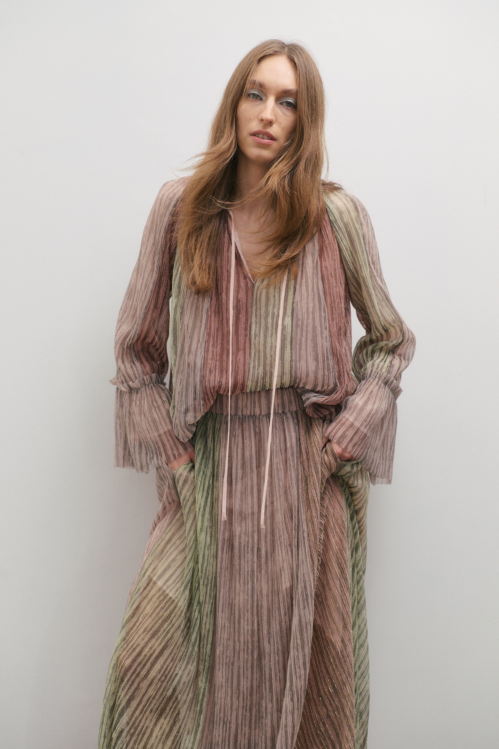 Maevarii Crystalline Blouse - Shimmering Dawn Light