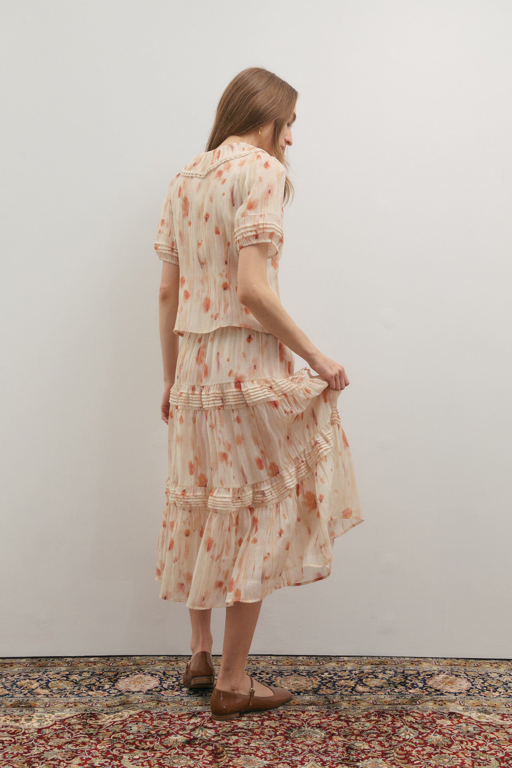 Maevarii Apricity Short Sleeve Shirt - Peaches & Cream