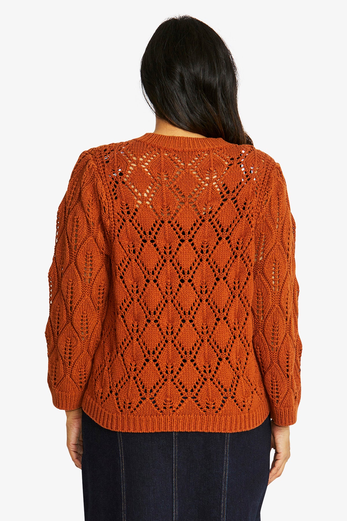 Ping Pong Pointelle Cardigan - Cashew