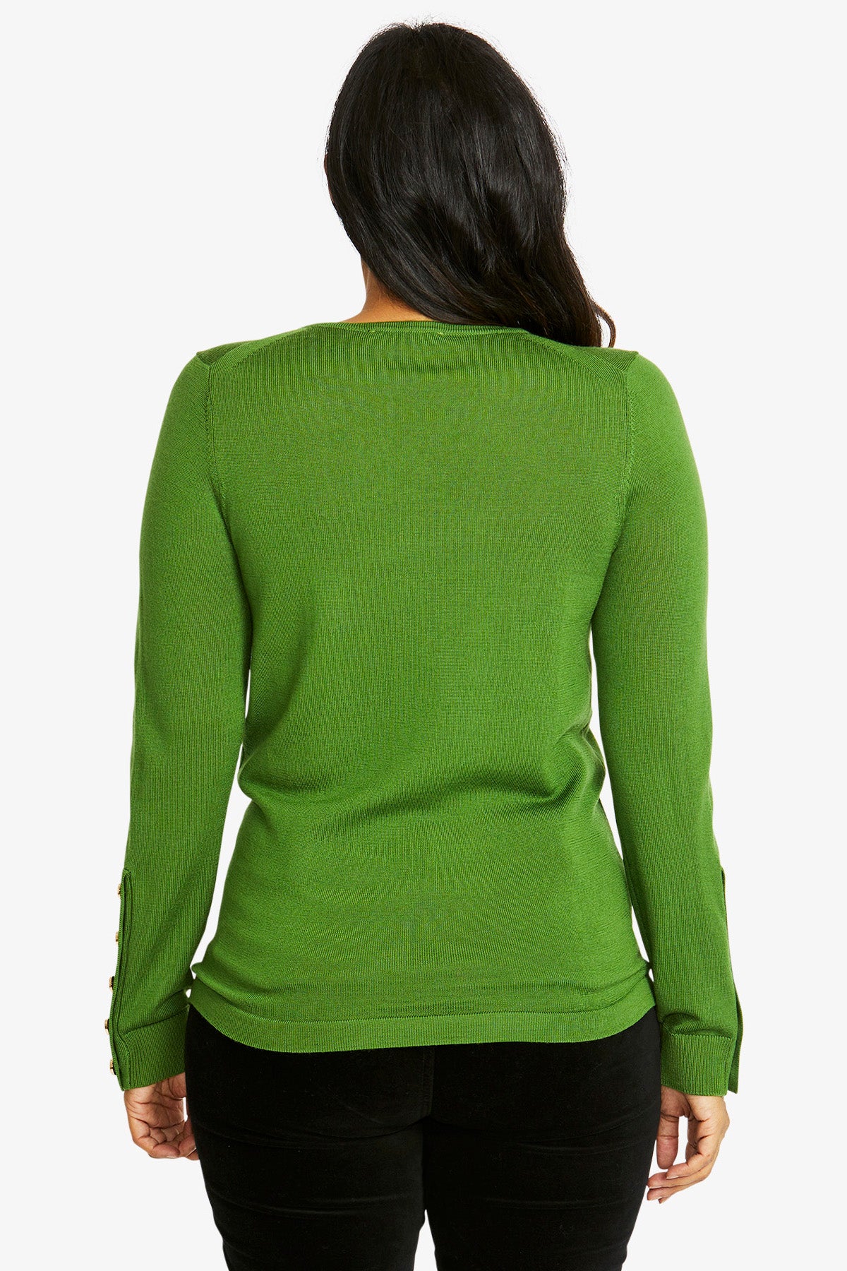 Ping Pong Merino Button Pullover - Fern