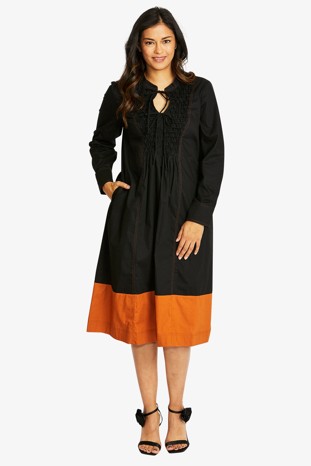 Ping Pong Theodora Dress - Black/Cashew