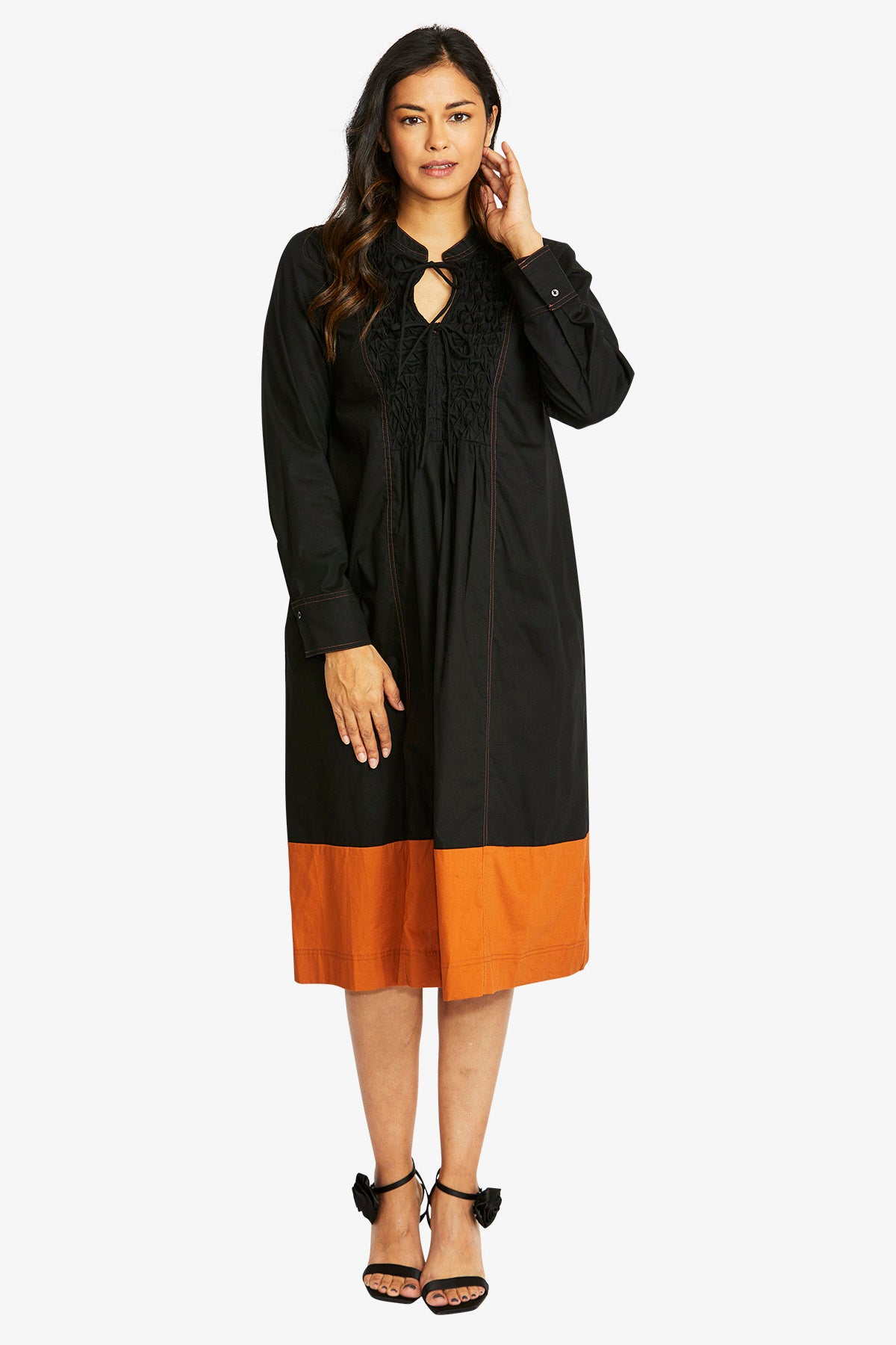 Ping Pong Theodora Dress - Black/Cashew