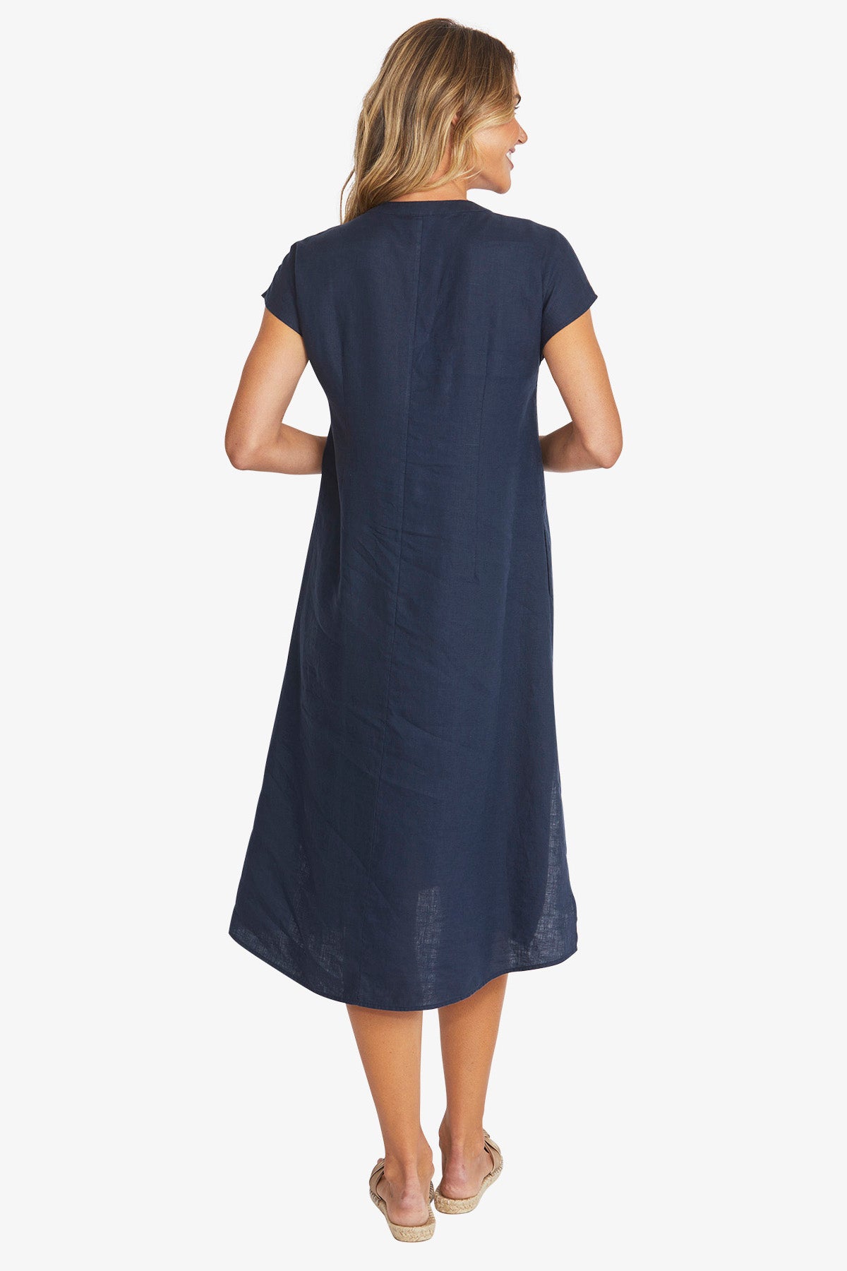 Ping Pong Sammy Linen Dress - French Navy
