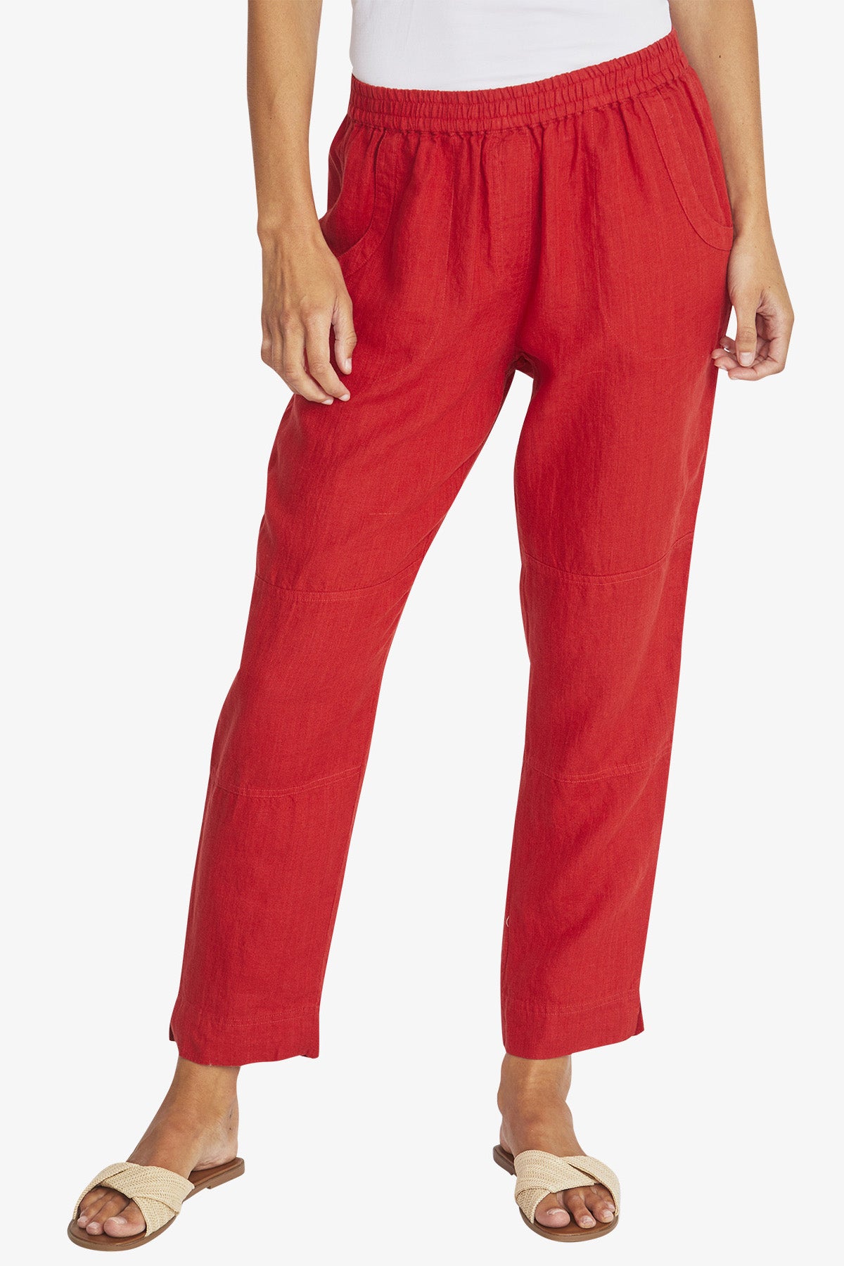 Ping Pong Donnie Linen Pant - Chilli