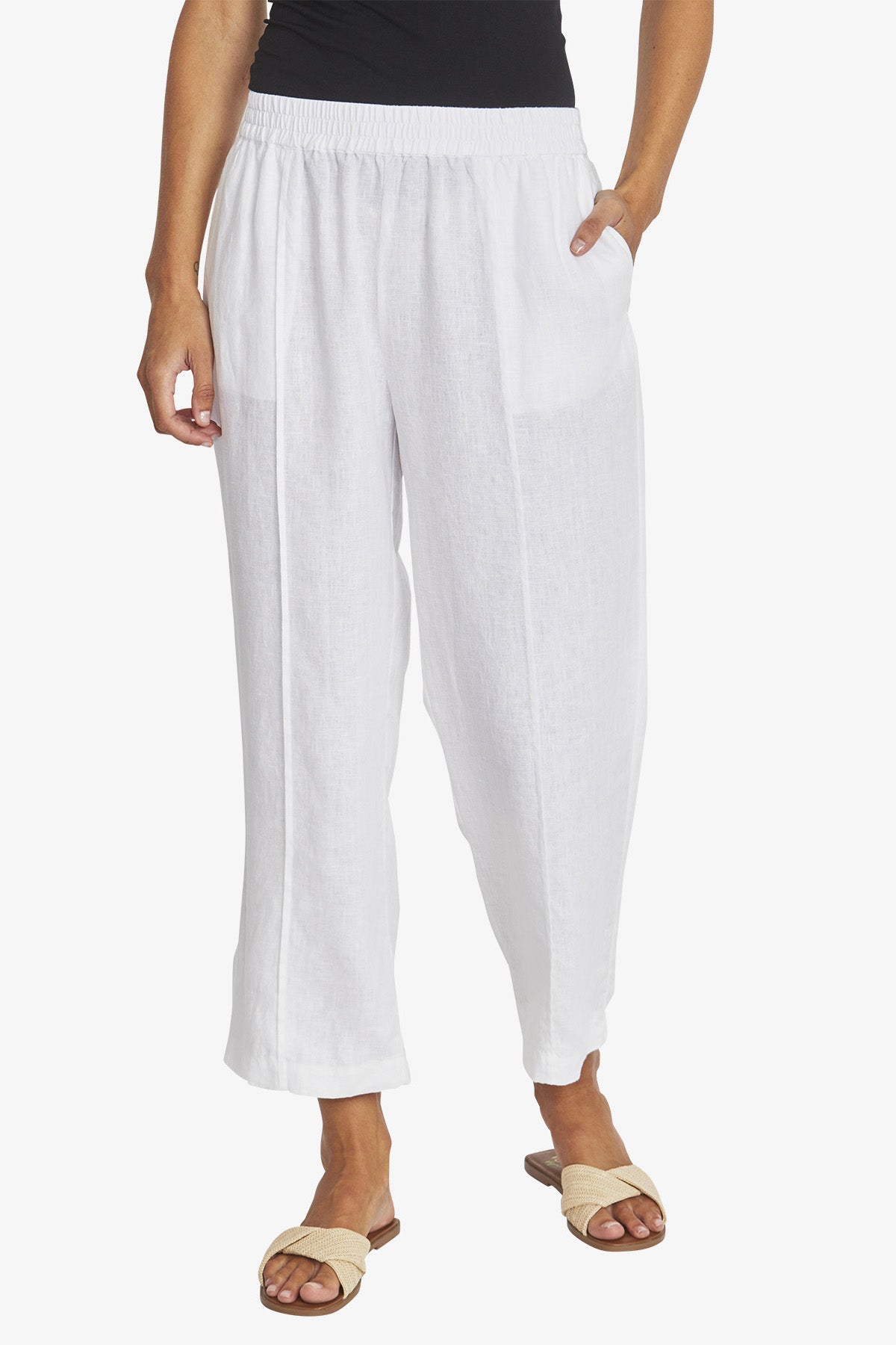 Ping Pong Tropez Linen Pant - White