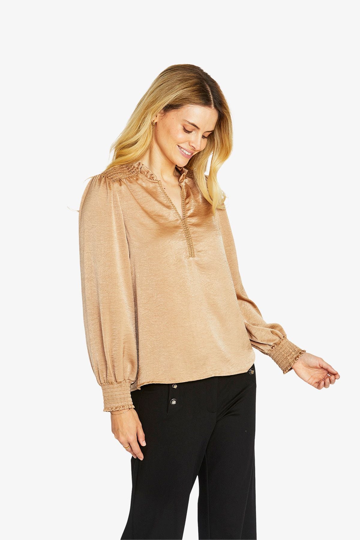 Ping Pong Nessa Shirred Blouse