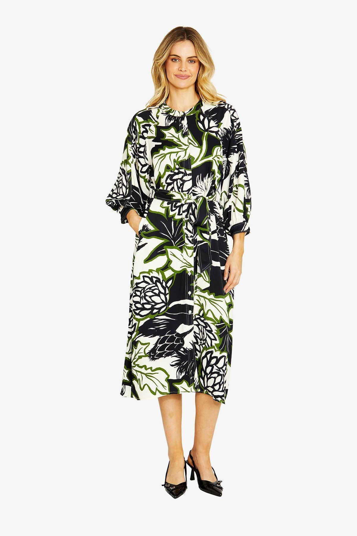 Ping Pong Nella Raglan Dress - Abstract Floral