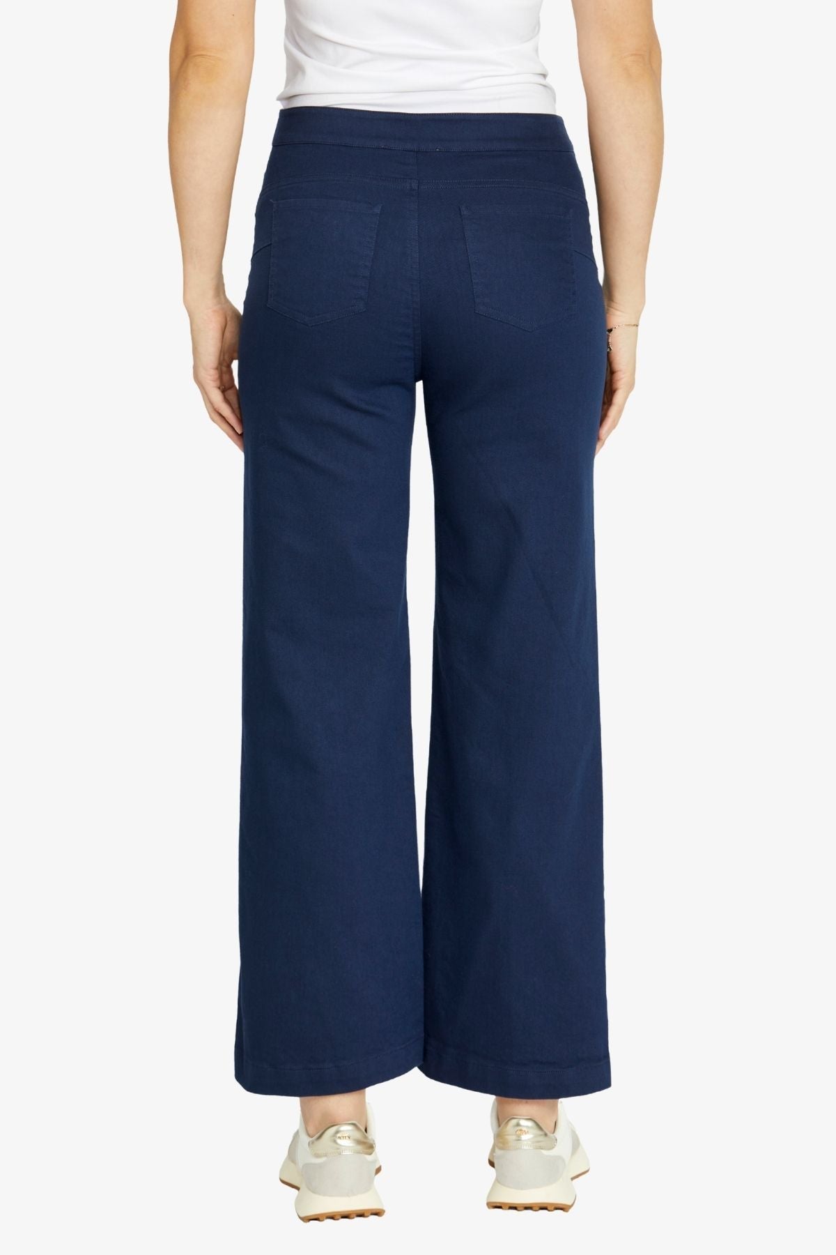 Ping Pong Wide Leg Chain Trim Pant - Navy