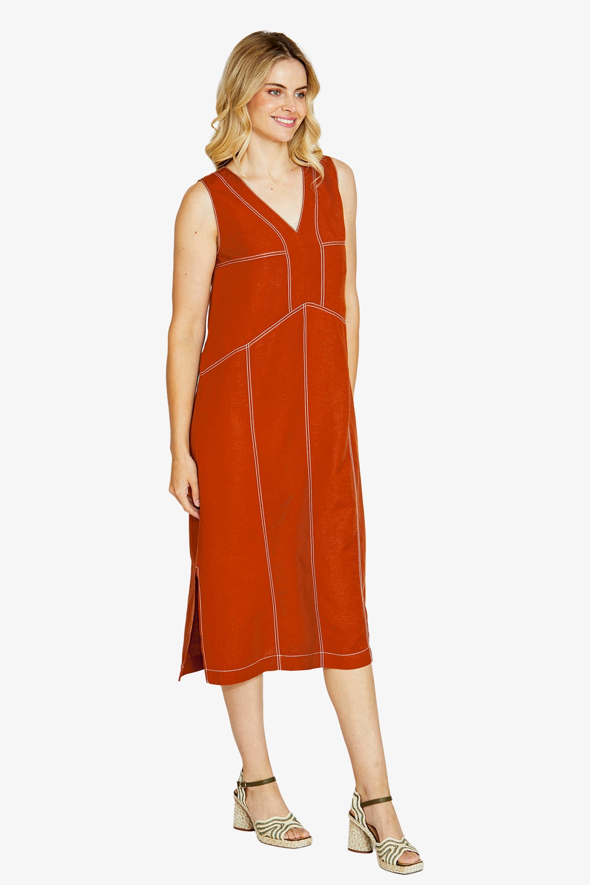 Ping Pong Luca V-Neck Sleeveless Maxi Dress - Frangelico