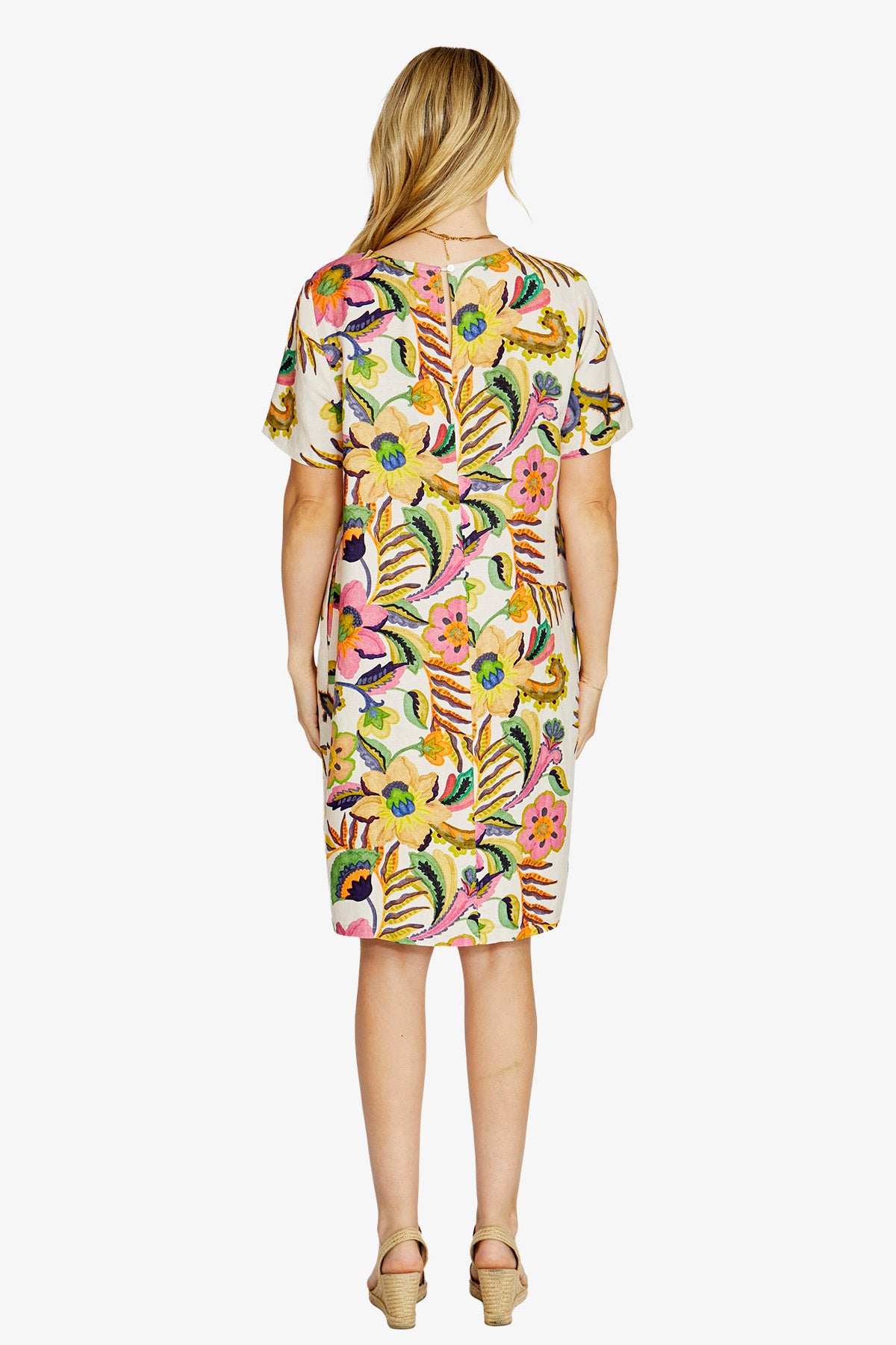 Ping Pong Tessa Short Sleeve Shift Dress - Carnival Print