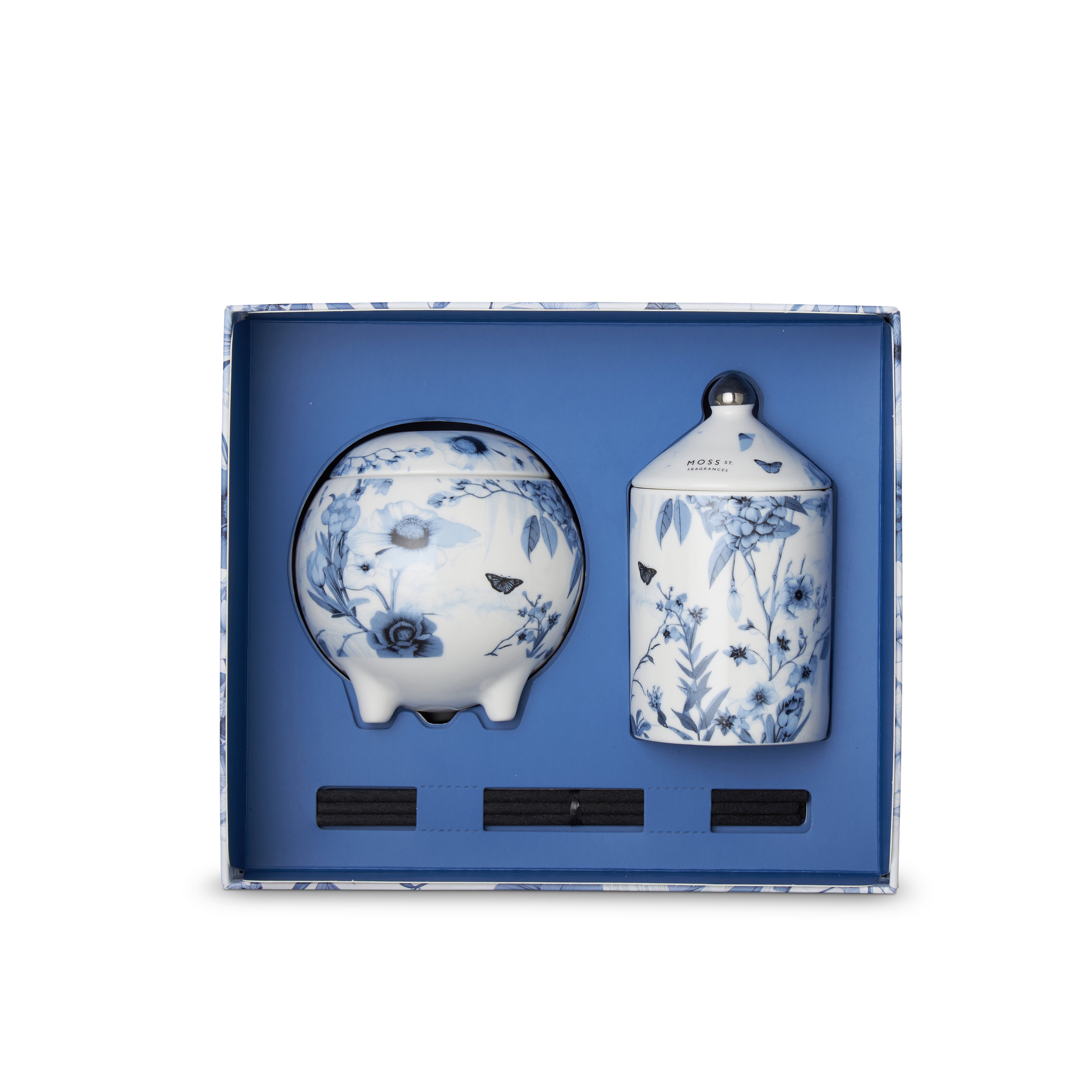 Moss St Peony & Apple Blossom Mini Candle & Diffuser Gift Set