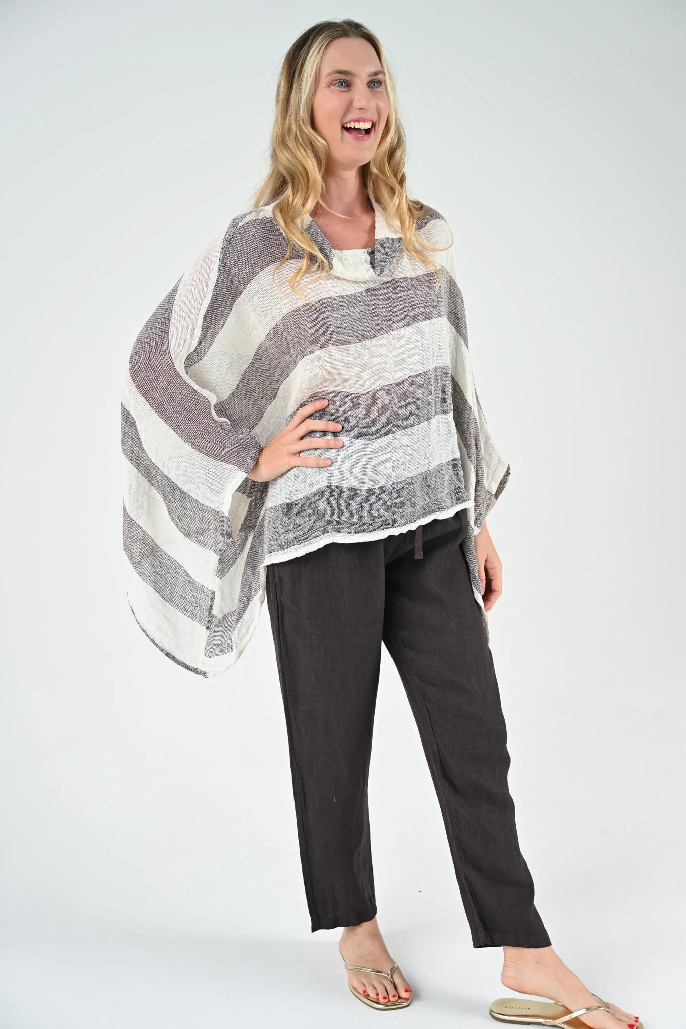 Portofino Monte Top - Brown Stripe