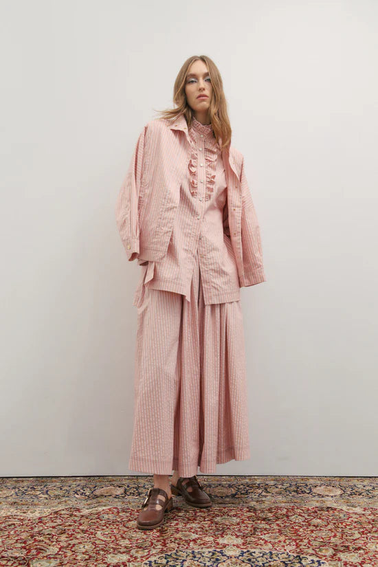 Maevarii Rue Maxi Skirt - Rosewater & Ivory Stripe