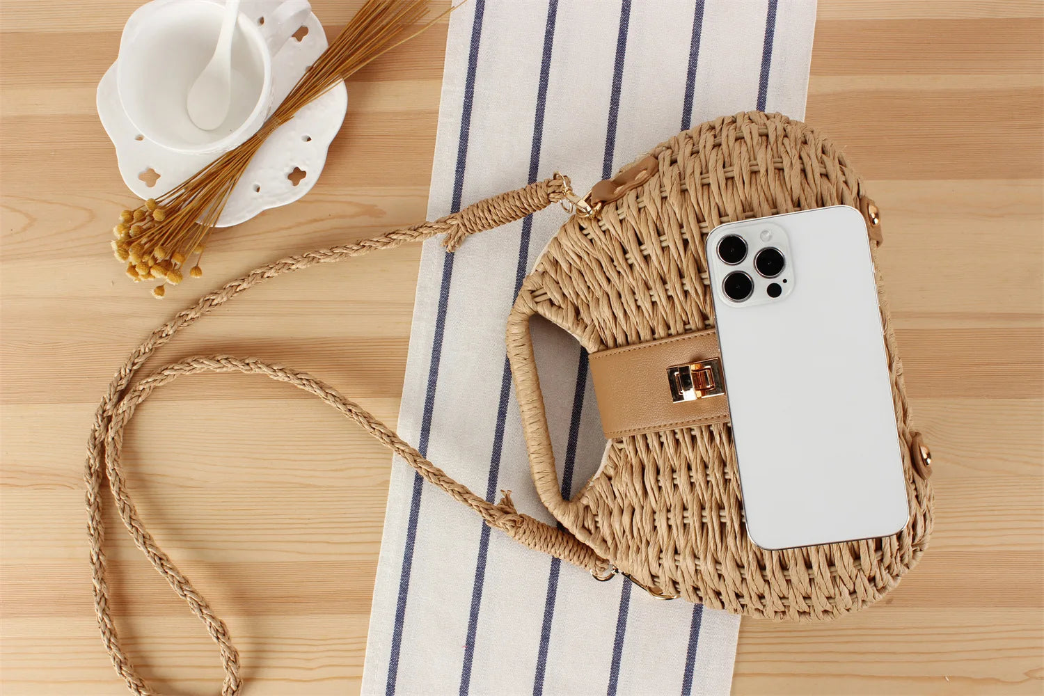 Coastal Breeze Woven Bag