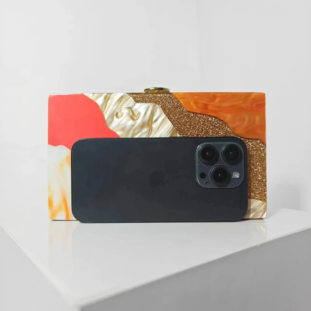 Coral Mirage Wave Clutch