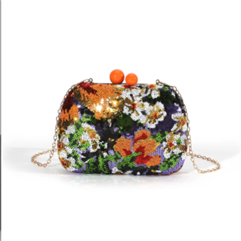 Midnight Garden Sequin Clutch