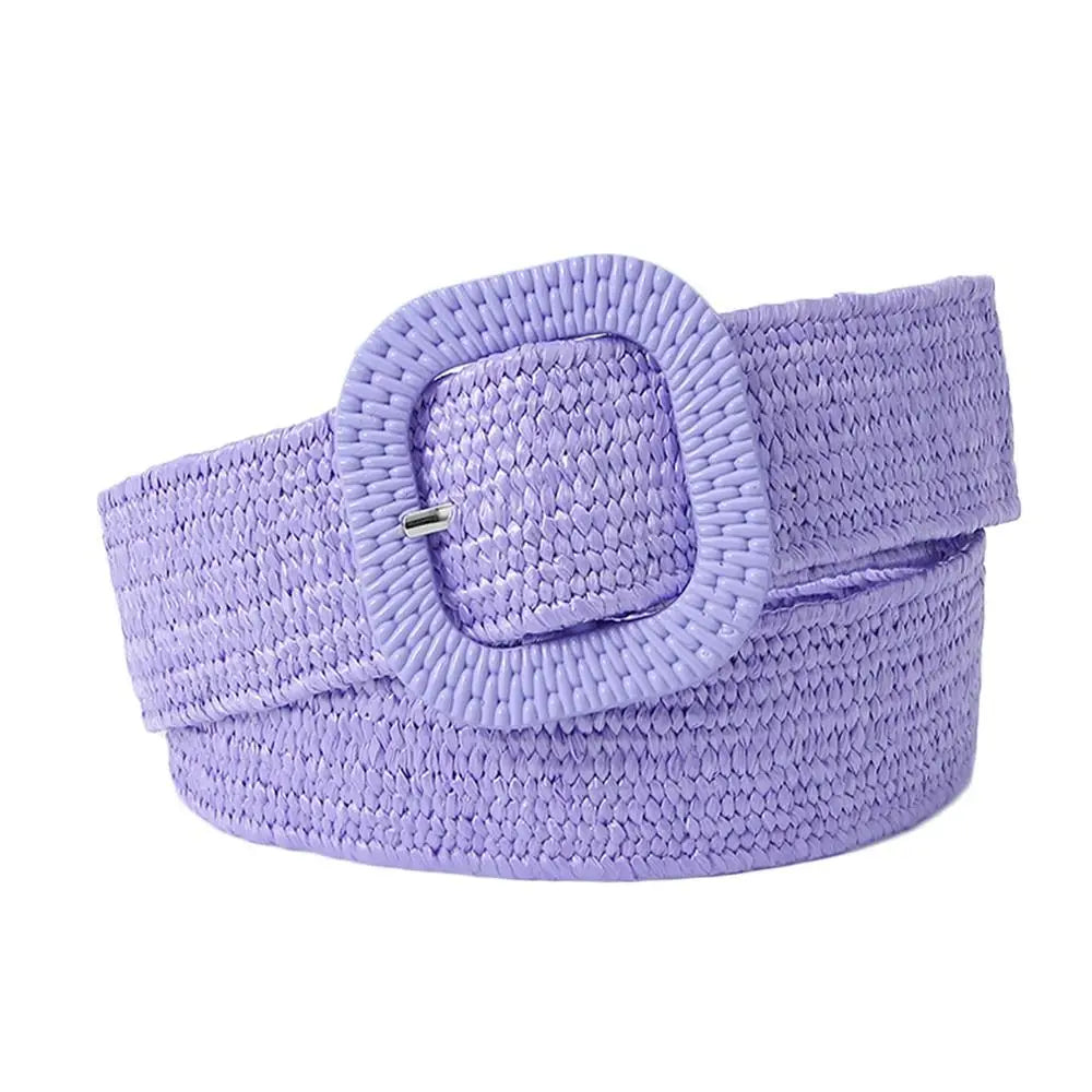 Solana Square Buckle Woven Belt