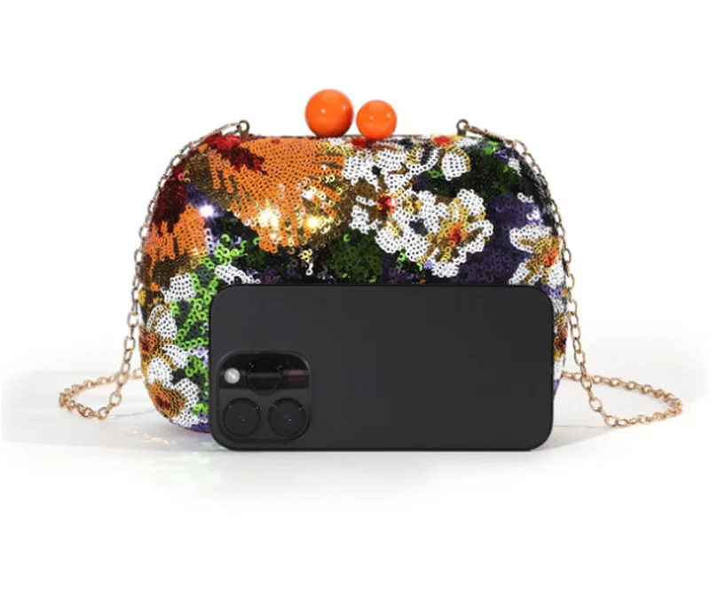 Midnight Garden Sequin Clutch