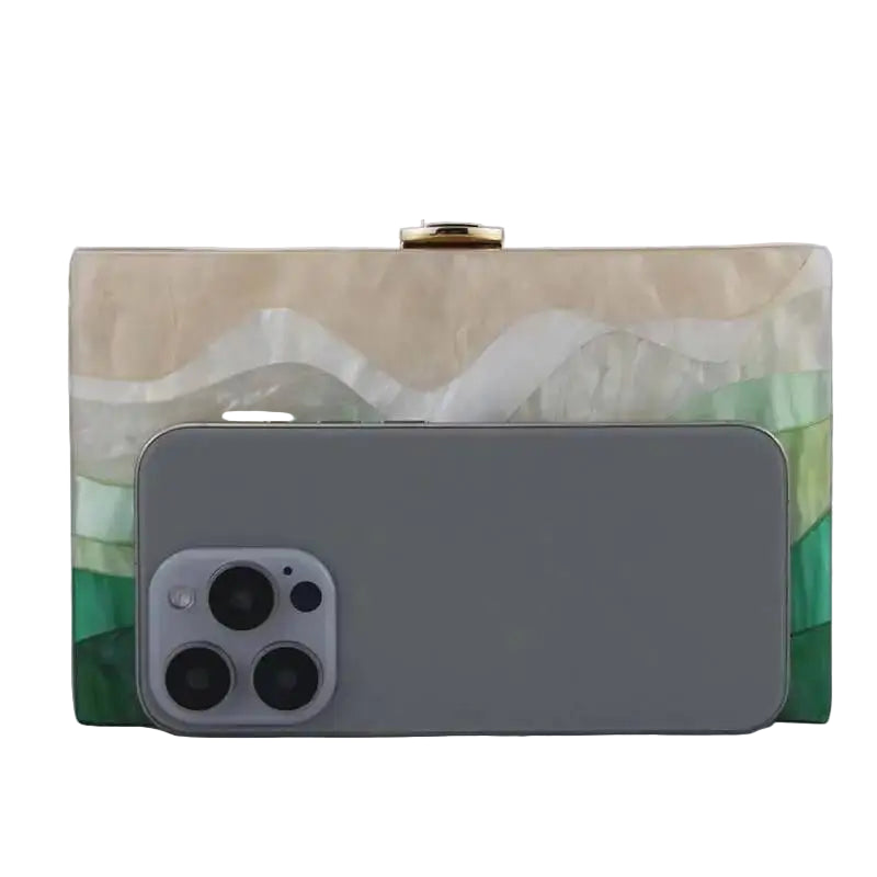 Greenwave Marbled Acrylic Clutch