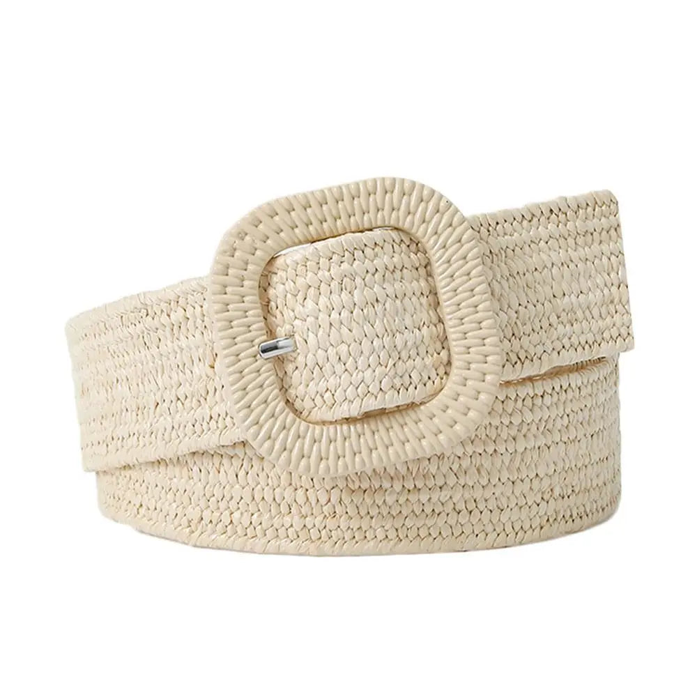 Solana Square Buckle Woven Belt