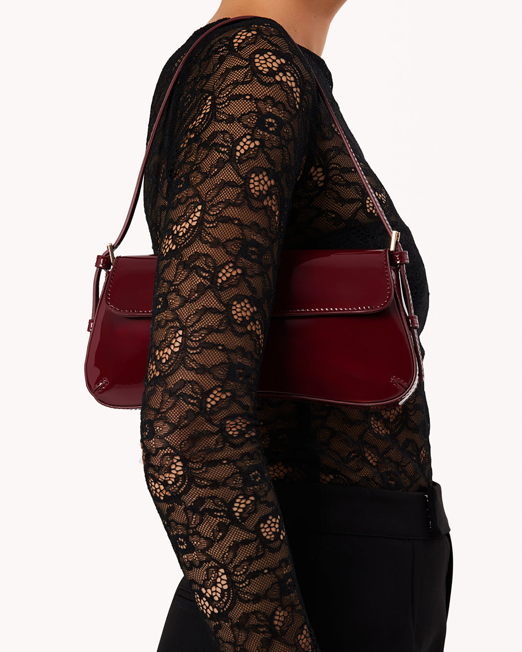 Billini SABELLA Shoulder Bag - Cherry Patent/Gold