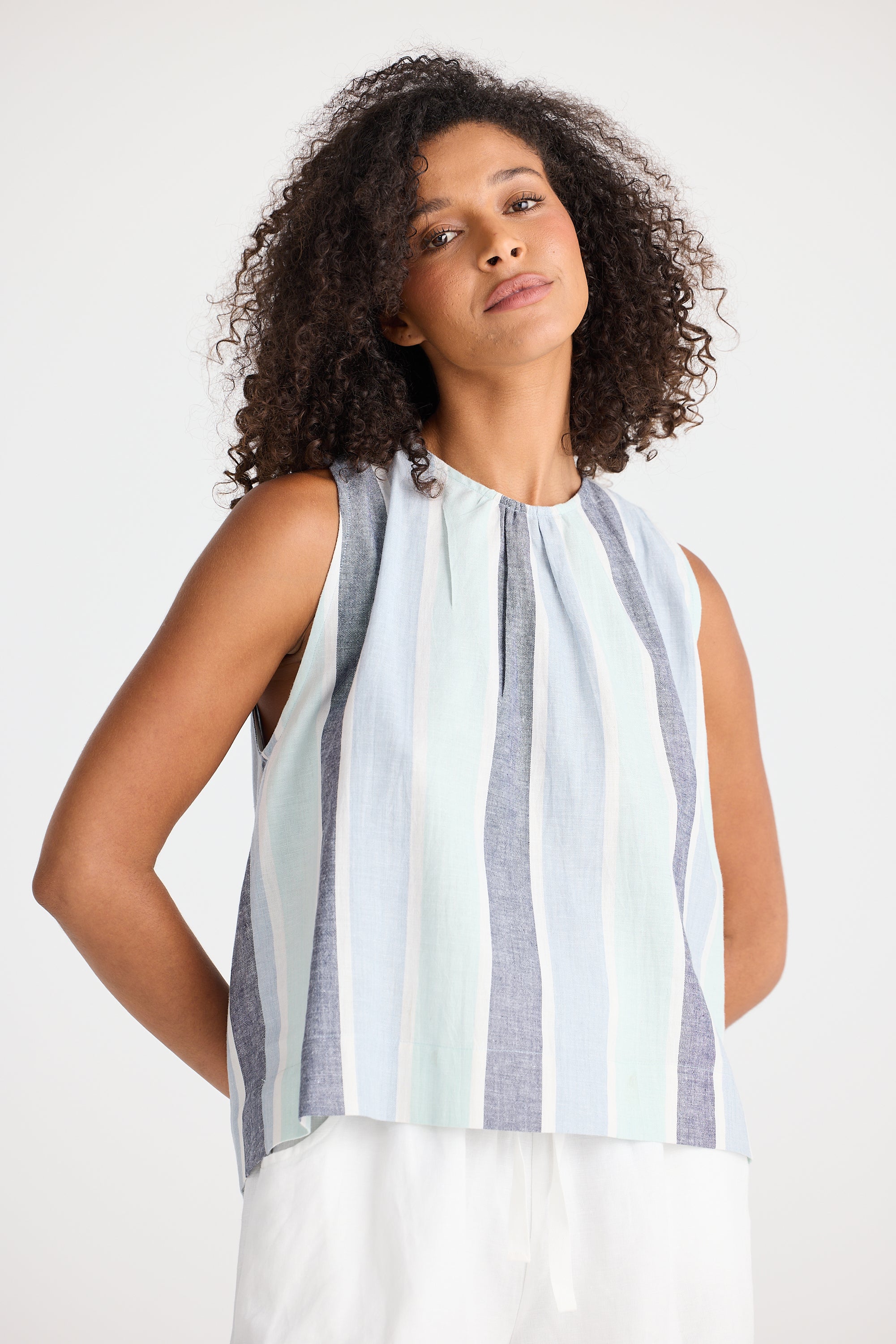 The Shanty Corp Keo Top - Tulip Stripe