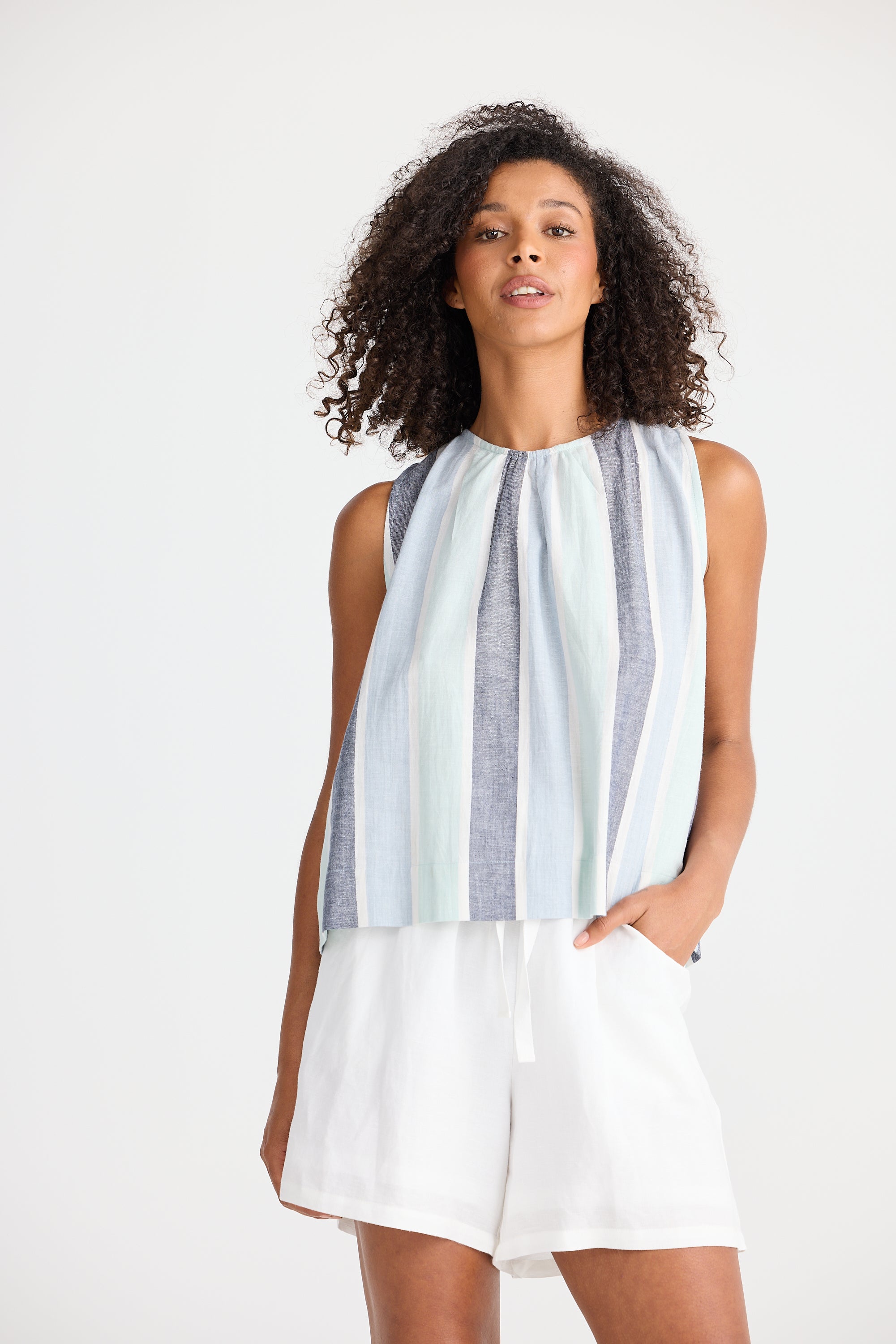 The Shanty Corp Keo Top - Tulip Stripe