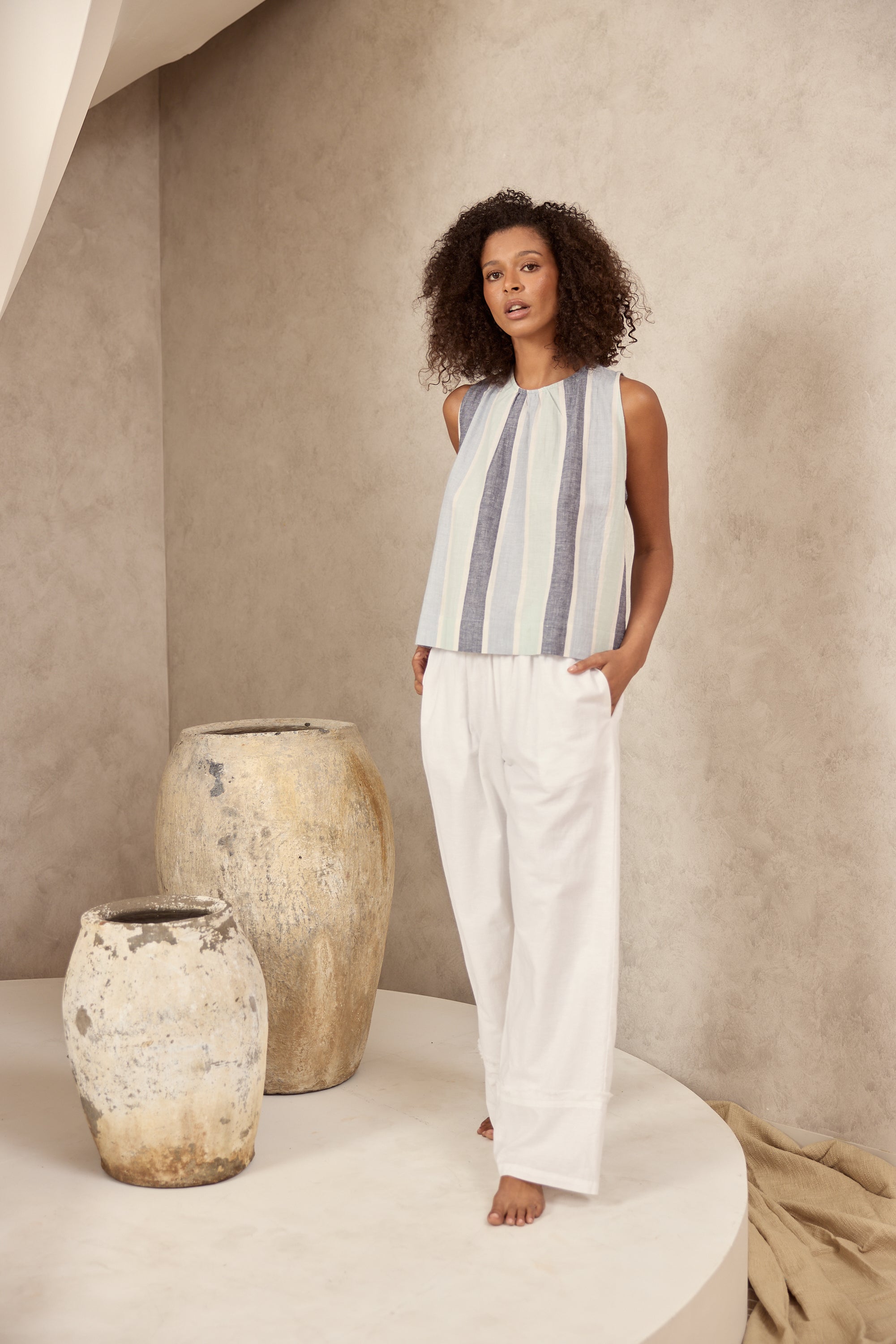 The Shanty Corp Keo Top - Tulip Stripe
