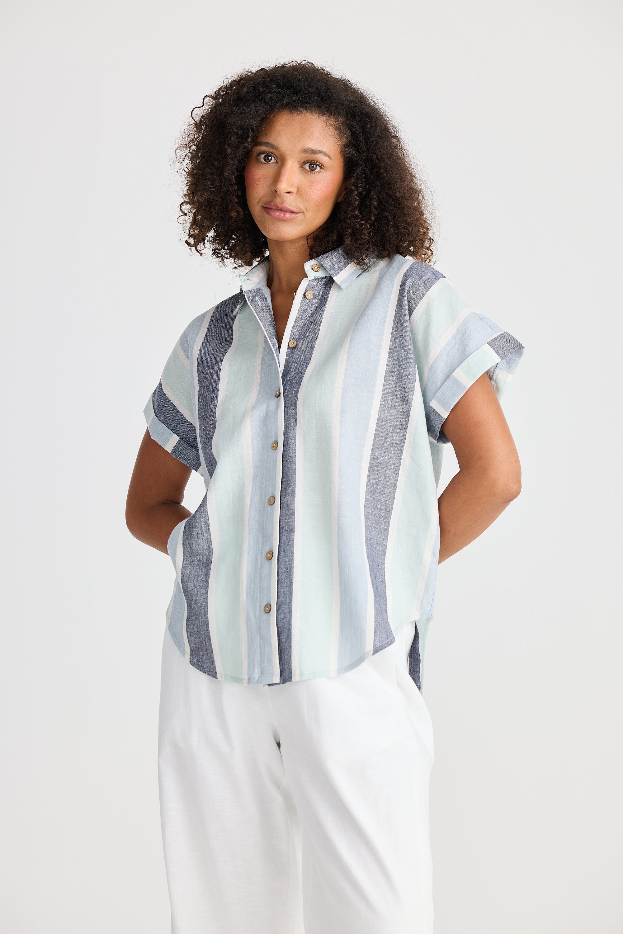 The Shanty Corp Dune Shirt - Tulip Stripe