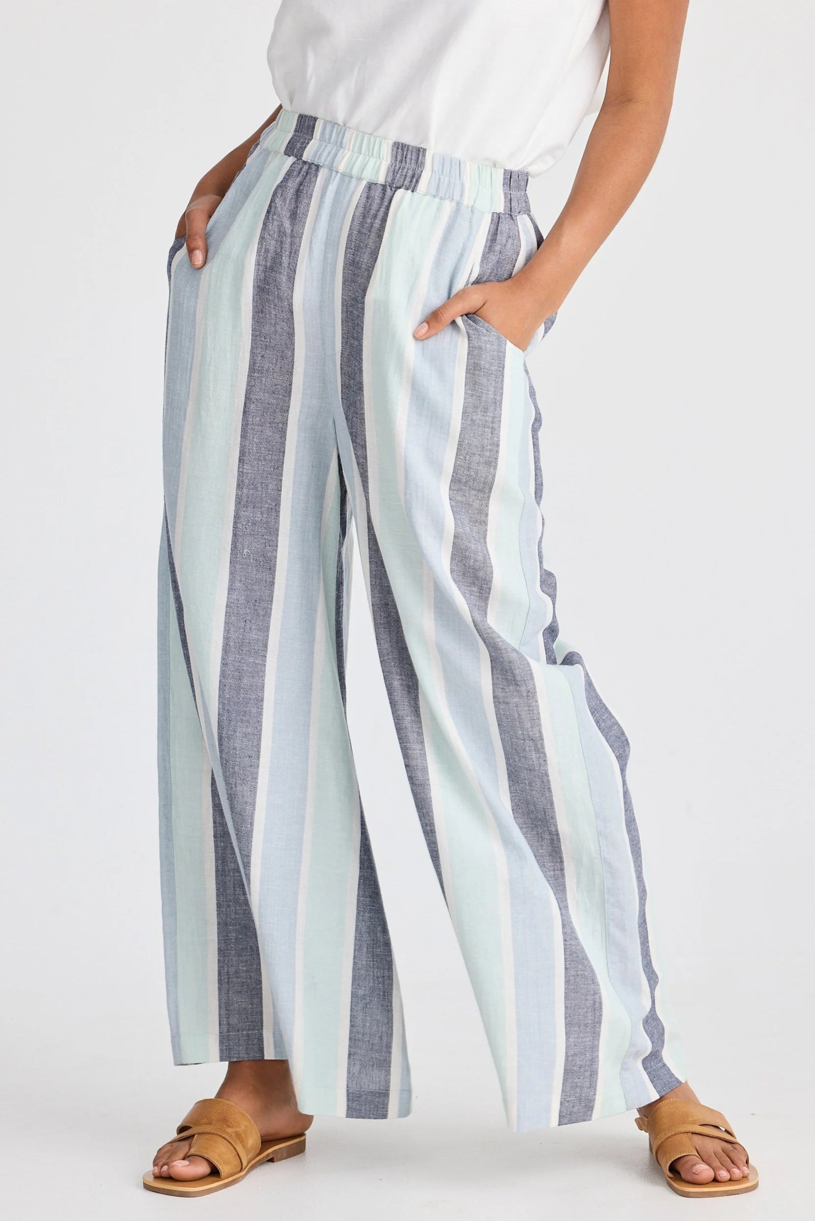 The Shanty Corp Positano Pant - Tulip Stripe