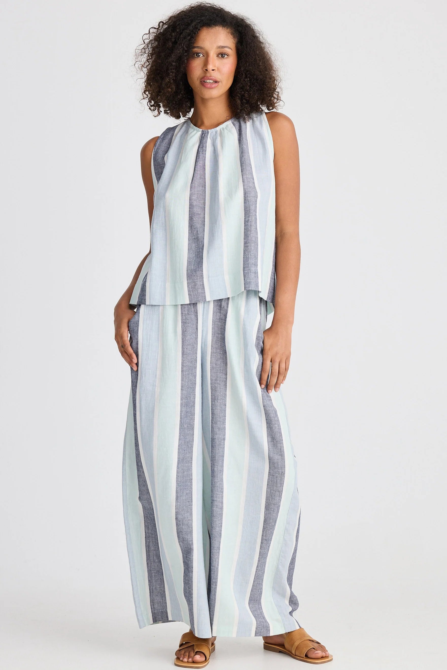 The Shanty Corp Positano Pant - Tulip Stripe