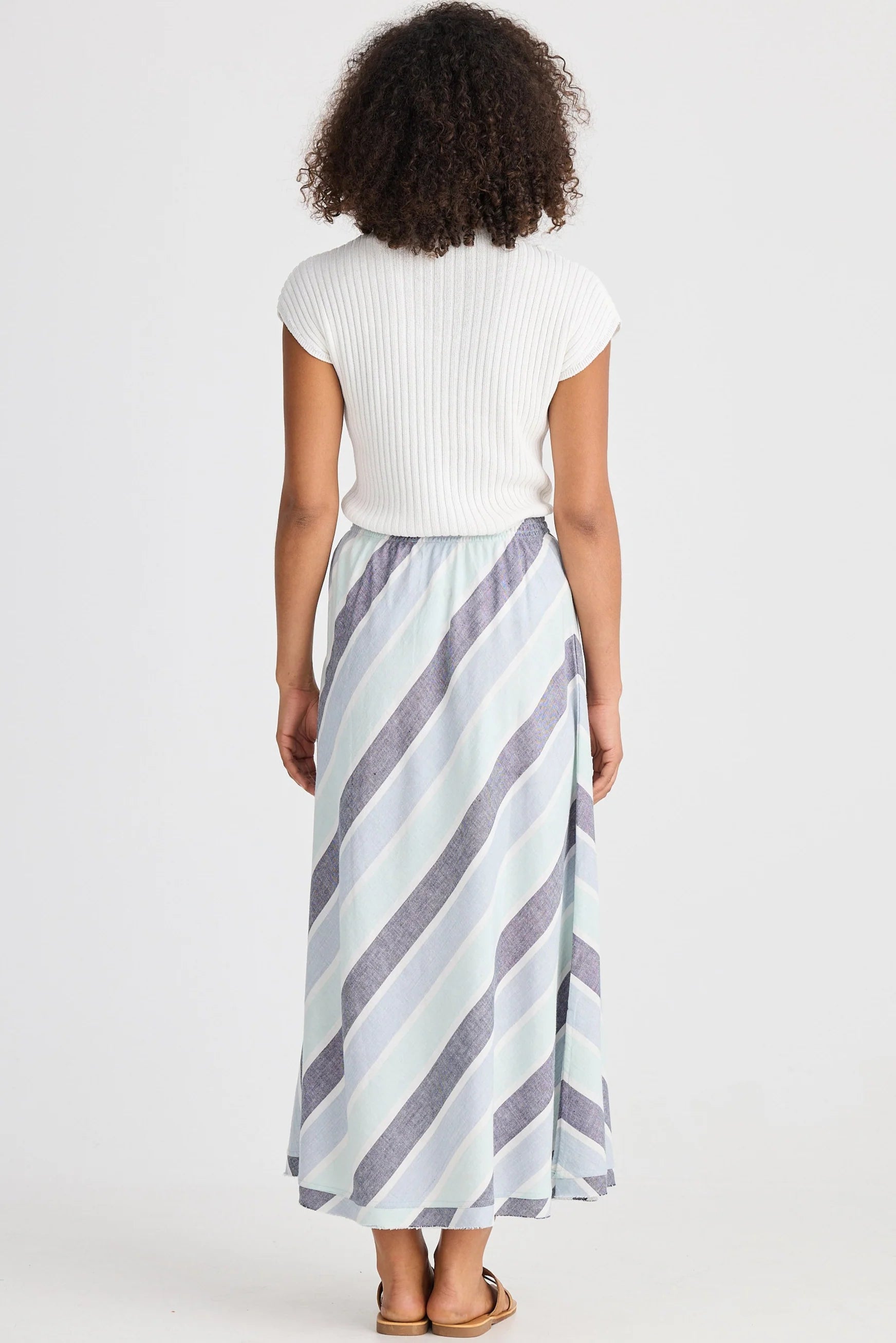 The Shanty Corp Sicily Skirt - Tulip Stripe