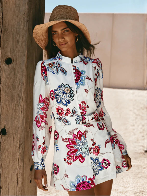 Smaibulun Floral Printed Playsuit