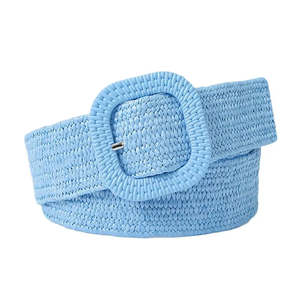 Solana Square Buckle Woven Belt
