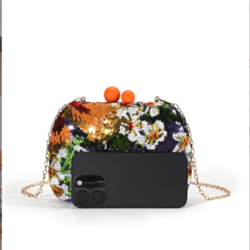 Midnight Garden Sequin Clutch
