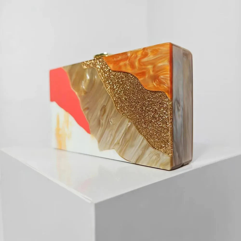 Coral Mirage Wave Clutch