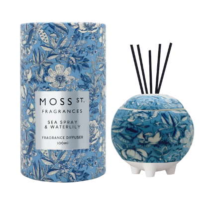 Moss St Sea Spray & Waterlily Ceramic Mini Diffuser 100ml