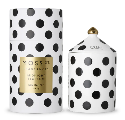 Moss St Midnight Blossom Ceramic Large Candle 360g