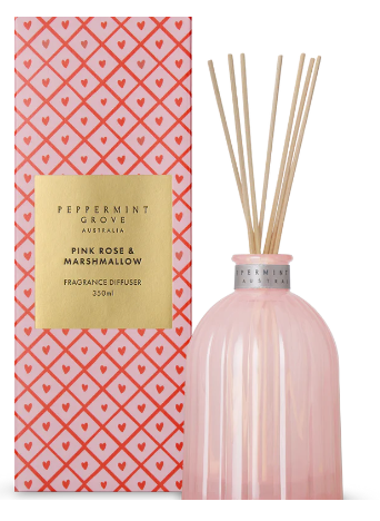 Peppermint Grove Pink Rose & Marshmallow Fragrance Diffuser 350ml