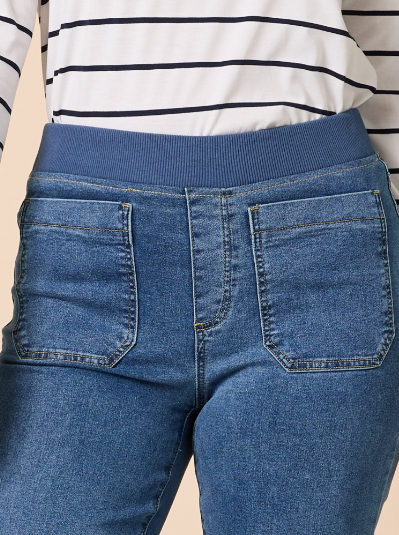 Threadz Carpenter Stretch Leg Jean - Washed Denim