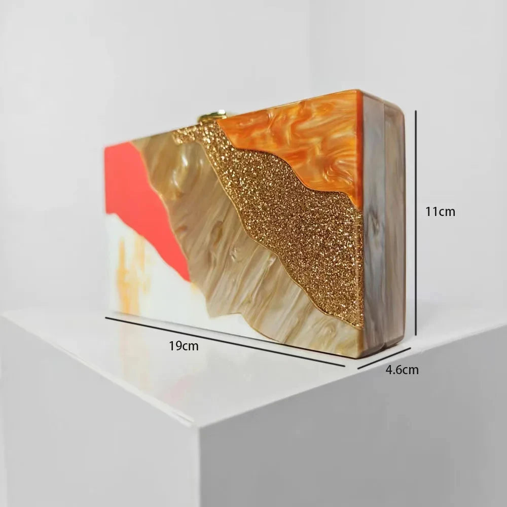 Coral Mirage Wave Clutch